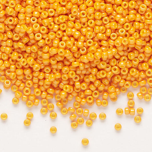 Miyuki Round Seed Beads 11/0 Opaque Outside Dyed Squash (1478)