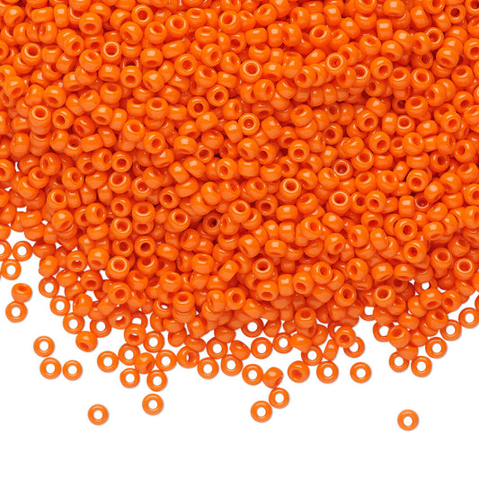 Miyuki Round Seed Beads 11/0 Opaque Orange (406)