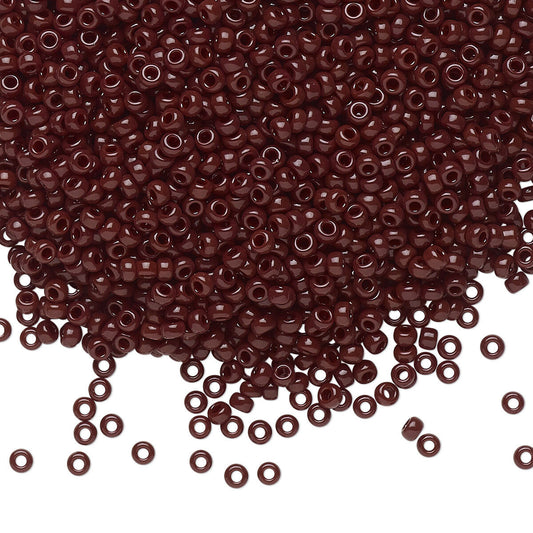 Miyuki Round Seed Beads 11/0 Opaque Dark Brown (409)