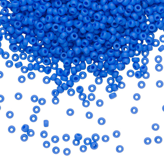 Miyuki Round Seed Beads 11/0 Opaque Matte Cyan Blue (417F)