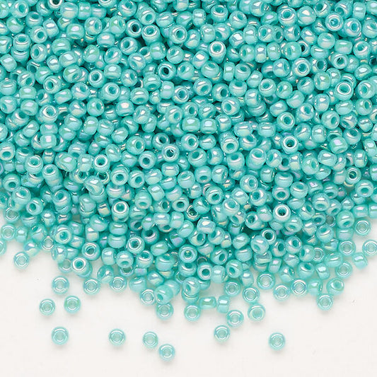 Miyuki Round Seed Beads 11/0 Opaque Rainbow Sea Opal (485)