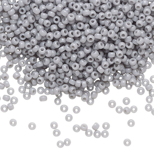 Miyuki Round Seed Beads 11/0 Opaque Ghost Grey (498)